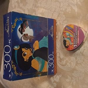 Disney 300 Piece Puzzle Jasmine Aladdin & Jasmine Aladdin Magic Towel